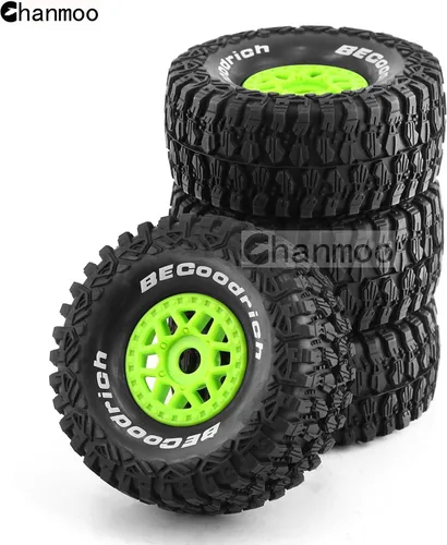 Vista 8 de 1/7 1/8 RC Short Course Truck Buggy Neumáticos y ruedas 0.669 in Hex OD 5.315 in Neumáticos todoterreno para 1:7 1:8 Escala RC Off-Road Truck Car