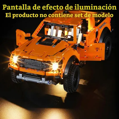 Vista 5 de GEAMENT Kit de luces LED compatible con LEGO Ford F-150 Raptor - Juego de iluminación para modelo de construcción Technic 42126