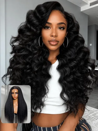 Vista 21 de UNICE Yaki - Pelucas de cabello humano lacio con encaje frontal 13x4, con cordón, Pre-Todo, sin pegamento, peluca de cabello humano frontal