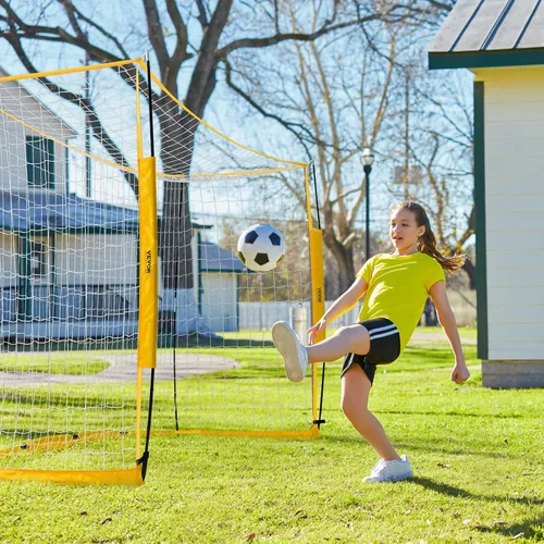 Vista 9 de VEVOR Portable Soccer Goal, 12 x 6 ft Large Practice Soccer Net, Steel Fiberglass Structure Training Goal Set with Carry Bag, All-Weather Outdoor