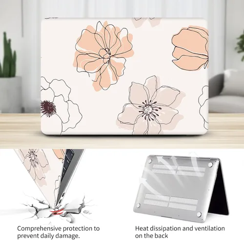 Vista 2 de Funda protectora de plástico rígida de plástico con funda para teclado compatible con MacBook Air de 13 pulgadas 2020, 2019, 2018, A2179, M1, A2337