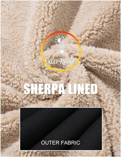 Vista 4 de MAGCOMSEN Sudadera con capucha de forro polar Sherpa para hombre