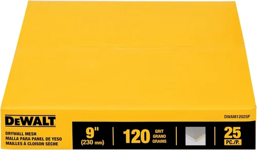 Vista 2 de DEWALT Malla para paneles de yeso, 9 in., paquete de 25, 120G (DWAM12025P)