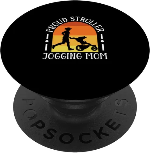 Vista 6 de Jogging Stroller Baby Running Buggy Workout Cardio Fitness PopSockets MagSafe PopGrip for iPhone