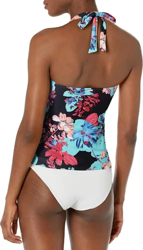Vista 4 de DKNY Top tankini con cuello en V estándar para mujer