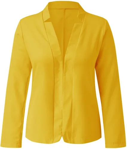 Vista 2 de Chaquetas de traje y chaqueta de negocios para mujer, casual, trabajo, oficina, chaqueta ligera ajustada con frente abierto