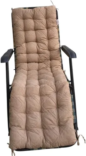 Vista 3 de OctoRose suave micro gamuza de lujo exterior silla reclinable almohadillas, cubiertas de almohadón de banco, almohadillas para sillón de patio Marrón