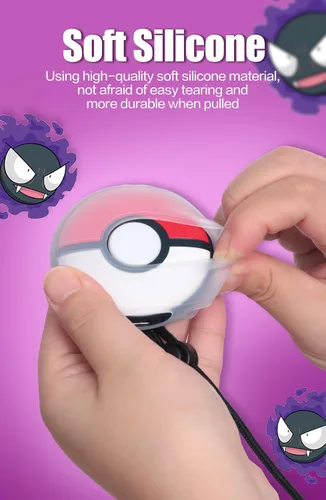 Vista 5 de Funda de silicona para Pokémon GO Plus + 2023, funda protectora suave para Pokémon GO Plus con correa para la muñeca