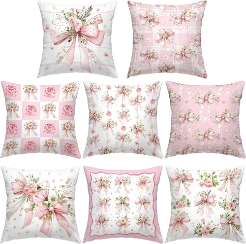 Vista 19 de 8 fundas de almohada de regreso a la escuela, 18 x 18 pulgadas, composición, fundas de almohada para cuadernos, fundas de almohada para el aula
