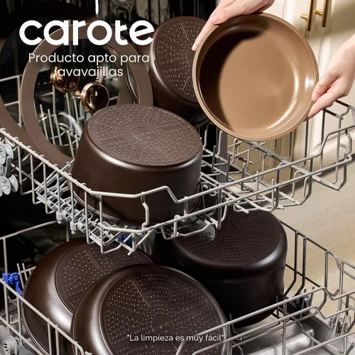 Vista 5 de CAROTE 25pcs Ceramic Cookware Set, Pots and Pans Set with Detachable Handle