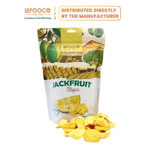 Vista 3 de LAFOOCO Chips de yaca seca, fruta seca al vacío, veganos, bocadillos saludables 100% fruta de jaca vietnam (7 onzas)