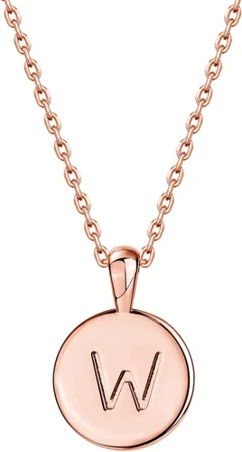 Vista 22 de PAVOI - Collar con dije de letra inicial chapado en oro de 14 quilates para mujer Collar con inicial alfabética de oro