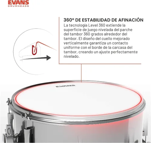 Vista 5 de Evans Cabezales de bombo – EMAD Heavy Weight Clear Bass Drumhead – BD22EMADHW – 22 pulgadas