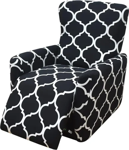 Vista 14 de Fundas para silla reclinable para silla reclinable, 4 piezas, funda para sofá reclinable con bolsillos, funda elástica antideslizante y reclinable
