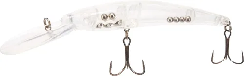 Vista 11 de Bill Lewis Pesca Lipless Realista Trolling Preciso Walleye Crankbait Lite con dos grandes Mustad Triple Grips BH Wonderbread en blanco