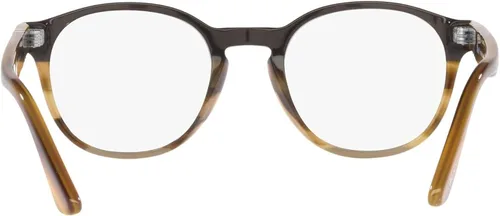 Vista 7 de Persol PO3284V - Marco redondo para gafas graduadas Negromarrón a rayaslente de demostración