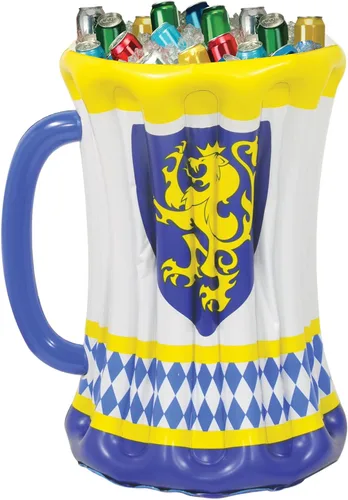 Vista 5 de Beistle Hielera inflable de la taza de cerveza del Oktoberfest – Enfriador de bebidas, contenedores de bebidas para fiestas, enfriador de bebidas