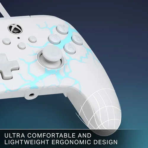 Vista 7 de PowerA Advantage Wired Controller for Xbox Series X S - Arctic Ice, gamepad, hall effect thumbsticks, gaming controller, USB-C, Works with Xbox One