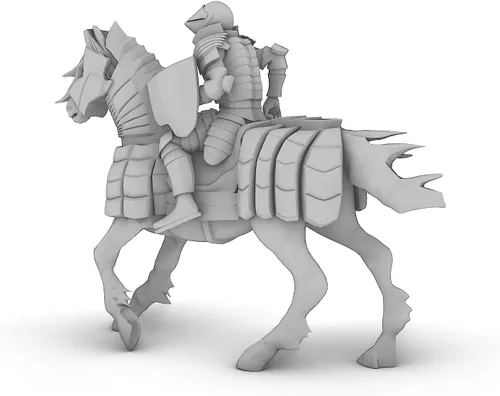 Vista 5 de Human Cavalier 3 Jousting Base Tabletop DND Gaming Miniature