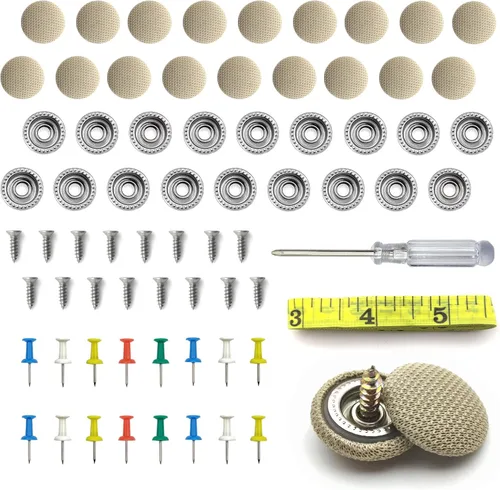 Vista 11 de 60 piezas de kit de reparación para el techo del coche, remaches de fijación para el techo del coche para la reparación de la tela del techo