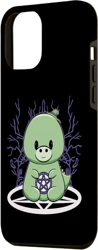 Vista 9 de iPhone 15 Dinosaur Tyrannosaurus With Pentagram Halloween Case
