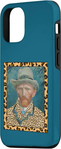 Vista 2 de Funda para iPhone 15 Vincent Van Gogh Leopard Print Frame