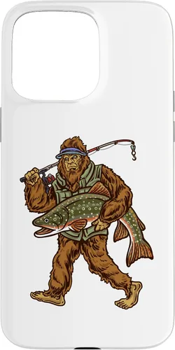 Vista 28 de iPhone 16 Brook Trout River Fishing Bigfoot Hunting Fishermen Case