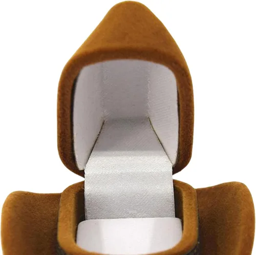 Vista 7 de Colaxi Bonita caja de almacenamiento de anillos con forma de sombrero de vaquero exquisito soporte de aretes para el día de San Valentín, propuesta
