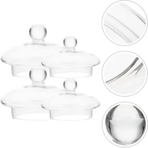 Vista 7 de UPKOCH Tea Steeper Tea Steeper - Juego de 4 tapas de vidrio para tetera, tapas de filtro de té, tapas para Steepers de té, piezas de repuesto
