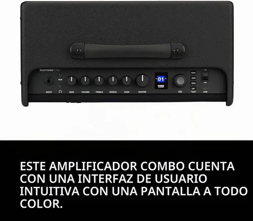 Vista 4 de Fender Mustang LT50 - Amplificador de guitarra, 50 vatios, con 2 años de garantía, 30 efectos preestablecidos con interfaz de audio USB