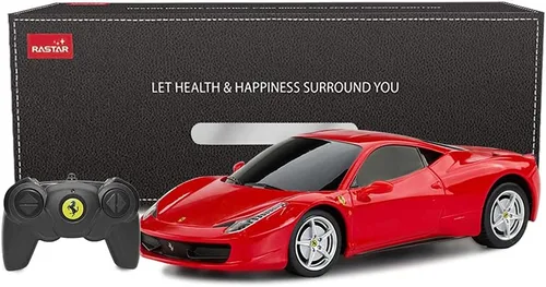 Vista 7 de RASTAR Coche de control remoto Ferrari, escala 1/24 Ferrari 458 Italia, coche de juguete Ferrari rojo