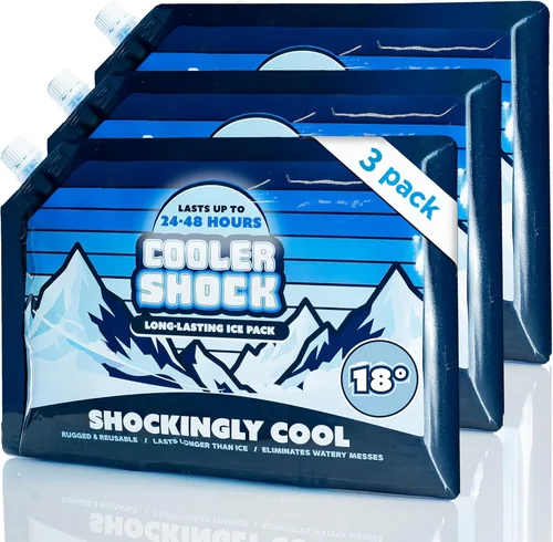 Vista 14 de Cooler Shock - Bolsas de hielo reutilizables para enfriadores - Paquetes de congelador fríos de larga duración para enfriadores y loncheras - Bolsas