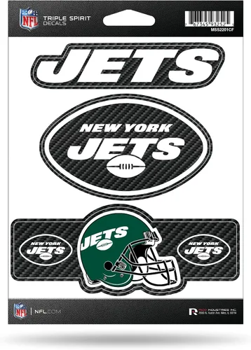 Vista 51 de Rico Industries NFL Football Triple Spirit Stickers Hoja de calcomanías triples