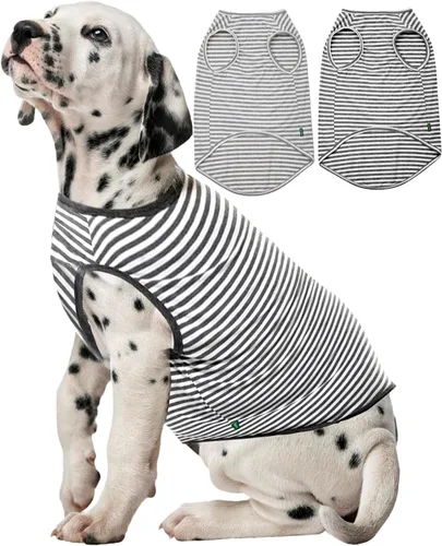 Vista 27 de Camisas Lisas para Perros, Ropa Sólida para Perros, Camiseta Ligera Elástica, Sin Mangas Blanca para Cachorros Chihuahua Gatos Disfraces Pequeños