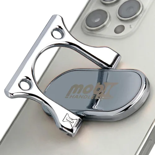 Vista 9 de Soporte de anillo para teléfono con mango de 3 dedos, cómodo y delgado, de metal duradero, ideal para soportes magnéticos de auto 4 en 1 Negro