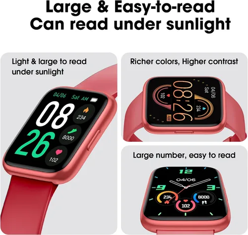 Vista 4 de Reloj podómetro, apto para personas mayores, no requiere aplicación/teléfono, reloj de seguimiento de fitness impermeable con contador de pasos