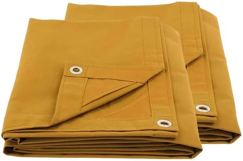 Vista 45 de Mytee Products Lona de lona marrón oscuro de 6 x 8 pies de 12 onzas, resistente al agua y transpirable, lonas resistentes, cubierta de lona
