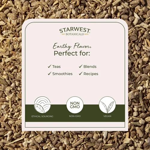 Vista 3 de Starwest Botanicals Raíz de Ashwagandha orgánica cortada y tamizada, 1 libra