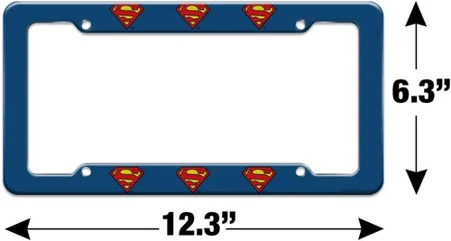 Vista 4 de GRAPHICS & MORE Superman Classic S Shield - Marco para placa de matrícula