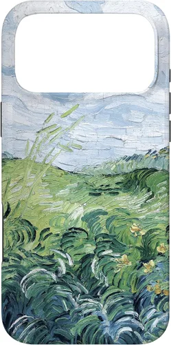 Vista 22 de Van Gogh - Carcasa para iPhone 17, diseño de campos de trigo verde