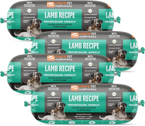 Vista 14 de Receta de carne de res y cordero: rollos de comida congelada prémium para perros de Nueva Zelanda, criados en pastos, de corral, pasteurizados