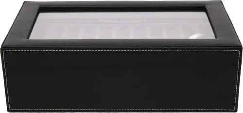 Vista 4 de Tech Swiss TS0432BLK, 11 Pen Box Display Storage Cuero Negro