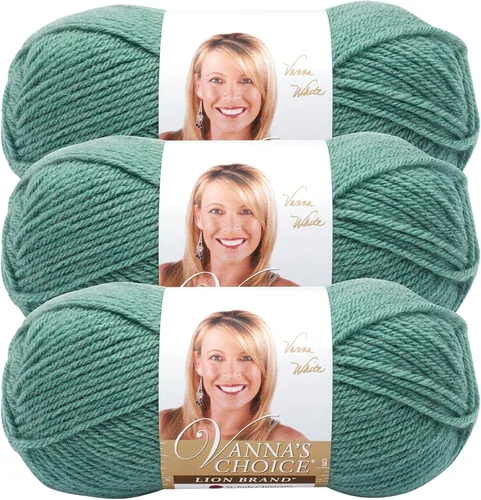 Vista 23 de Lion Brand Yarn (1 madeja) Hilo Vanna's Choice, mármol gris
