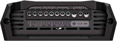Vista 6 de Stetsom Bravo HQ 800.4 Amplificador digital de audio multicanal para automóvil, 2 ohmios estables, 800 vatios RMS, 4 canales independientes, cruce