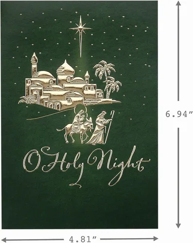 Vista 6 de Hallmark Image Arts - Surtido de tarjetas de Navidad religiosas en caja (4 diseños, 24 tarjetas de Navidad con sobres)