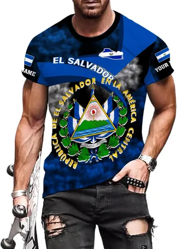 Vista 14 de Ligthuy - Camisa de El Salvador con nombre personalizado 3D, camiseta con la bandera de El Salvador para hombres y mujeres, camisetas unisex S-5XL