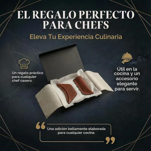 Vista 7 de Orgullosamente fabricado en Georgia con cuero de grano completo - Funda de mango de hierro fundido de cuero, juego de 2 - Funda de mango de hierro