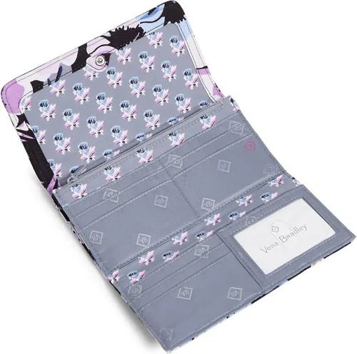 Vista 2 de Vera Bradley Cartera de mano triple de algodón para mujer con protección RFID