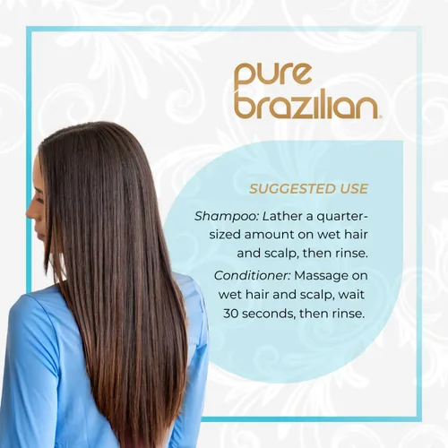 Vista 4 de Pure Brazilian Kit esencial de tamaño de viaje de 4 piezas: champú, acondicionador, suero y máscara antiencrespamiento