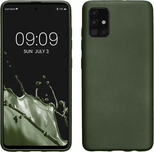 Vista 10 de kwmobile Funda compatible con Samsung Galaxy A51 - Funda protectora de silicona TPU suave y delgada - Arctic Night